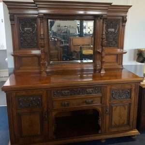 Victorian Pollard Oak Mirror-Back Sideboard
